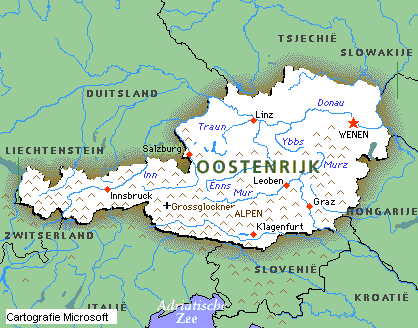 Kaartje;
waar ligt Tirol?